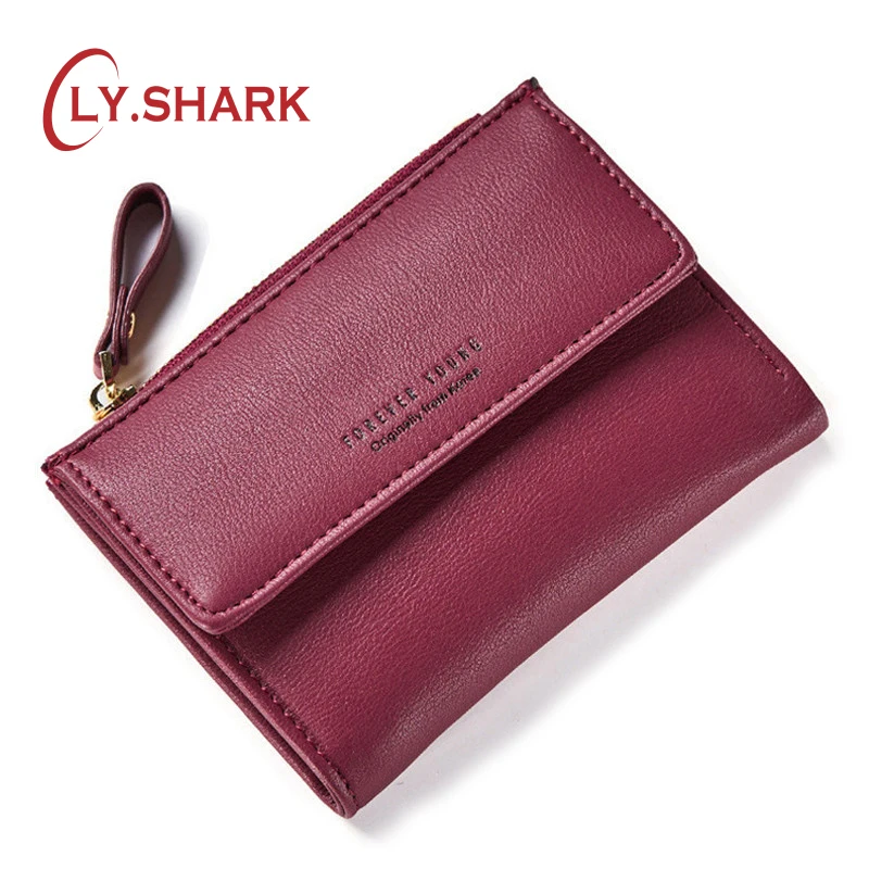 

LY.SHARK Women Zippler Wallet Female PU Leather Wallet Women Fashion Coin Purse Ladies Business Card Holder Short Money Bag