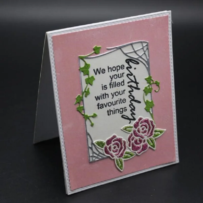 

Glita Creatif rose frame dies for scrapbooking DIY albulm photo decorative card making paper craft stamps with dies new arrival