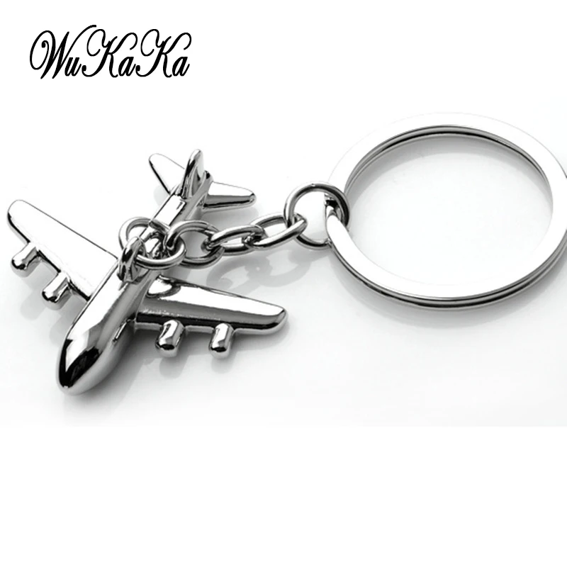 

2018 Alloy 3D aircraft keychain For Men Jewelry Civil Aviation airplane Model Car Keyring key rings Holder Functional key chain