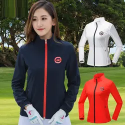 Гольф Для женщин куртка легкая ветровка куртка женские спортивные Гольф Костюмы ветрозащитный с длинным рукавом Куртка для гольфа D0684