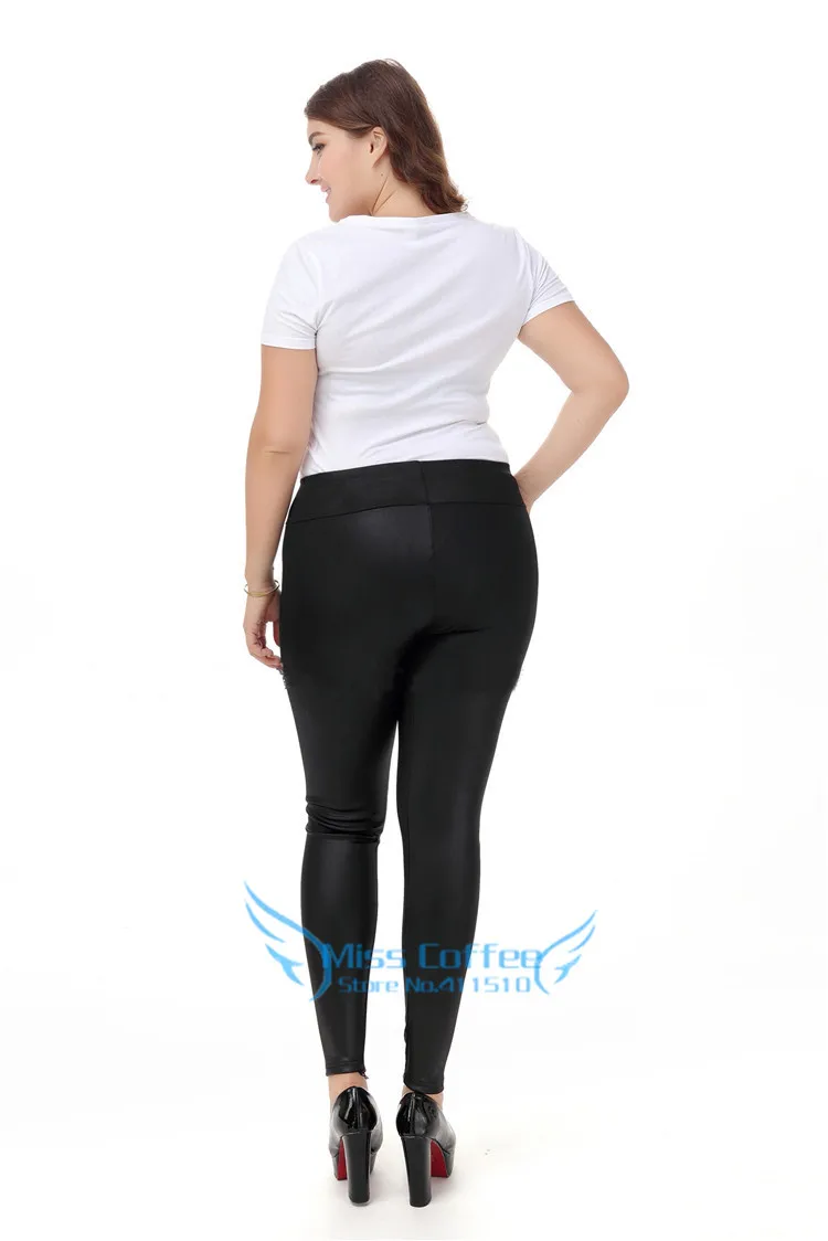 Женские брюки размера плюс S-XXXXXL зимние модные длинные кожаные брюки черные обтягивающие брюки с высокой талией из искусственной кожи