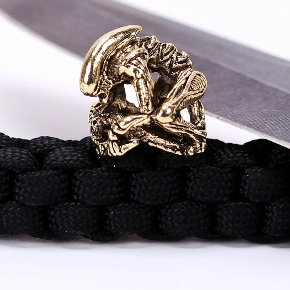 1 قطعة الخرز المعدنية الاكسسوارات سحر ل سوار paracord بقاء paracord ، diy قلادة مشبك ل paracord سكين اسهم