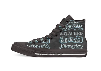 

I am too emotionally attached to fictional characters #2 Novelty Design Casual Canvas Shoes Custom shoes Drop Shipping