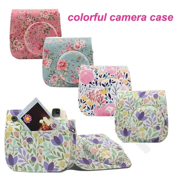 

Fujifilm Instax Mini Camera colorful Case for Fuji Instax Mini 9 8 Camera with PU Leather - Rose Blue pink, Forest green Pink