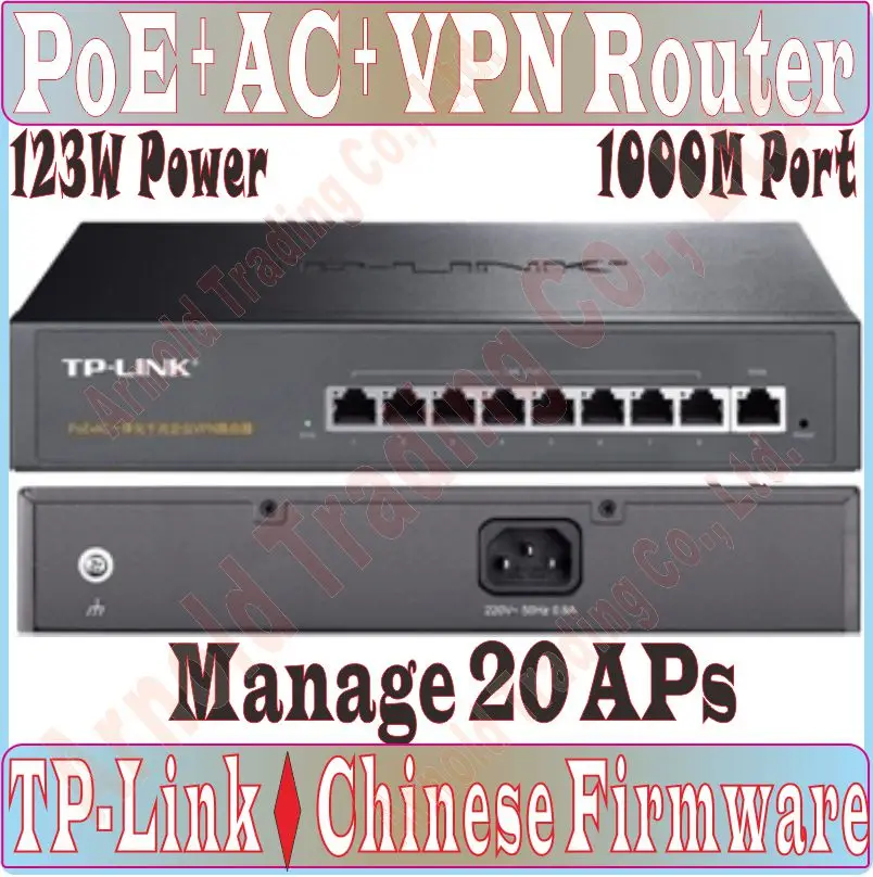 WiFi Wireless AP Controller, Manage 20 APs, 8 PoE Ports Gateway Router