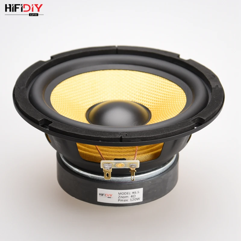 HIFIDIY LIVE HIFI колонки DIY 6 дюймов 6," Midbass НЧ динамик блок 4 8 Ом 100 Вт из стекловолокна Вибрационный таз громкоговоритель K6.5