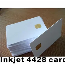 1000 шт./лот пустой для печати контакт ПВХ Смарт IC карта с Sle/FM4428 чип для Epson/Canon струйный принтер