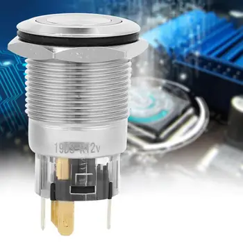 

Button Switch 40Pcs Self-locking Type Flat Ring Head with Light Nickel Plated Brass Button Switch