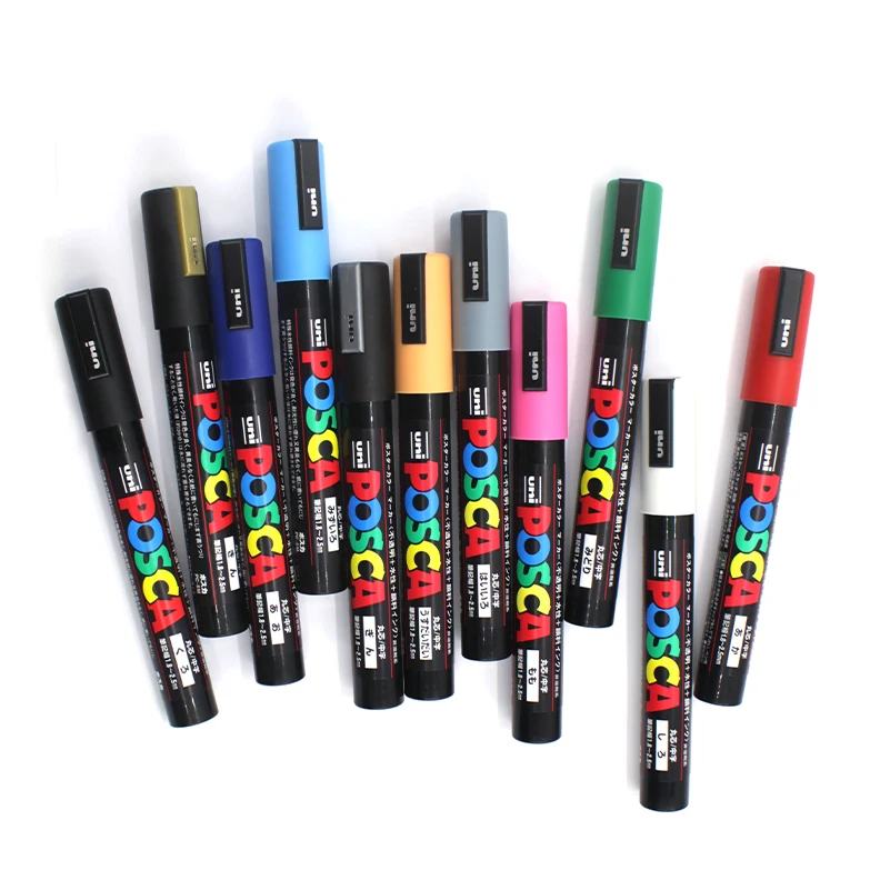 Uni Paint Marker Pen Graffiti Oily Colored Marker Pens Permanent Paint Markers Dedicated Office Markers Pen Stationery 0.9-1 (1)