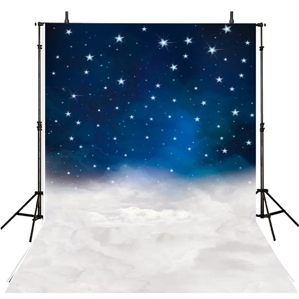

Hot Night Moon Photography Backdrops Twinkle Little Stars Backdrop For Photography Clouds Backdrops Background For Photo Studio
