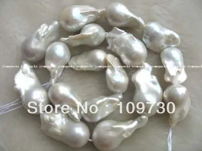 

Jewelry 001890 AAA white reborn keshi pearl necklace
