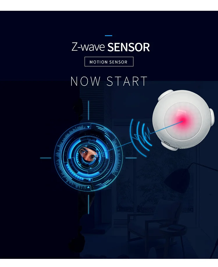 SmartYIBA Z-wave Passive Infrared PIR Motion Sensor Detector Home Automation Alarm System PIR Motion Alarm Home Security