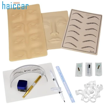 

Hot Popular Permanent Makeup Microblading Eyebrow Tattoo kit Pen Needle Paste Skin Ruler Oct 14