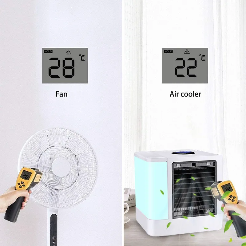 Car USB Portable Air Conditioner Personal Evaporative Air Cooler Purifier Humidifier Desktop Cooling Fan Car Air Conditioner 5V  (2)
