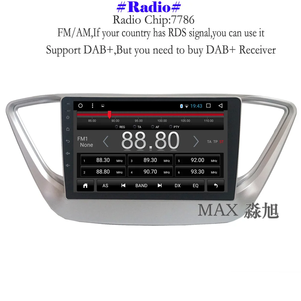 Discount MAX GPS Navigation System Android 8.1.0 Car DVD For Hyundai Verna Solaris 2017 2018 Car Radio RDS Map SWC 4G WiFi Bluetooth Call 3