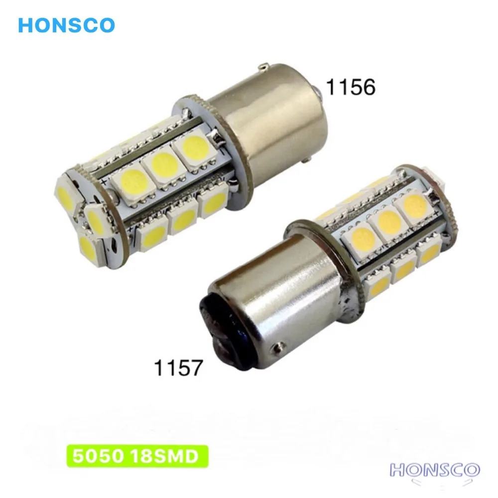 

2PCS BA15S Auto Wedge LED Car Light Bulb 1156 1157 1142 Turn Signal Lamp White 18 24 27 SMD 5050 indicator Bulbs DC 12V