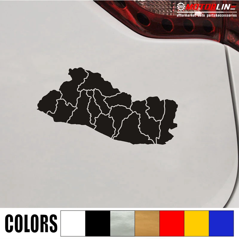 

El Salvador State outline Decal Sticker Car Vinyl pick size color die cut