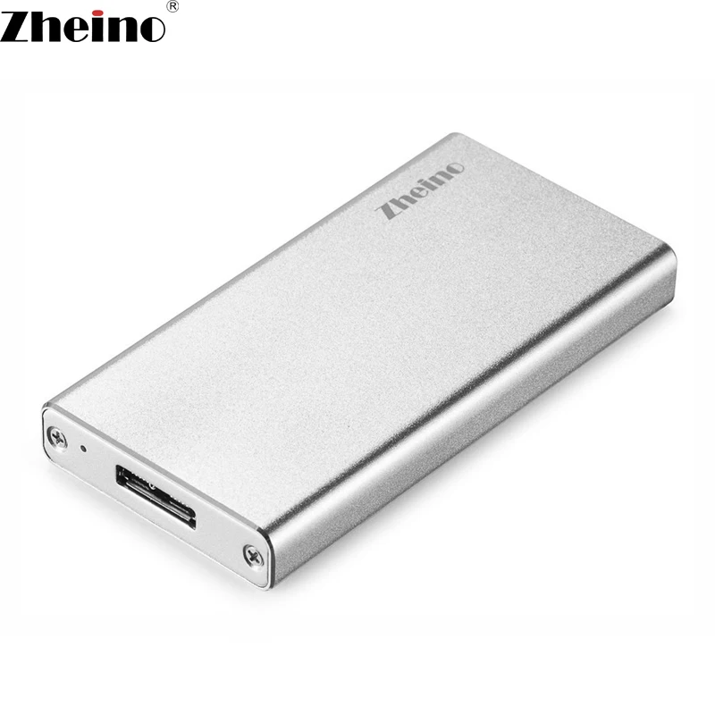 

Zheino USB3.0 to Msata SSD HDD Enclosure Aluminum mini External Case For Msata/Half Size mSATA SSD Micro B USB3.0 Cable