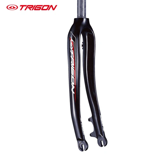 Cheap Trigon MC01A MTB  one-piece full carbon fiber fork ultra-light mountain bike bicycle fork carbon fork for disc brake