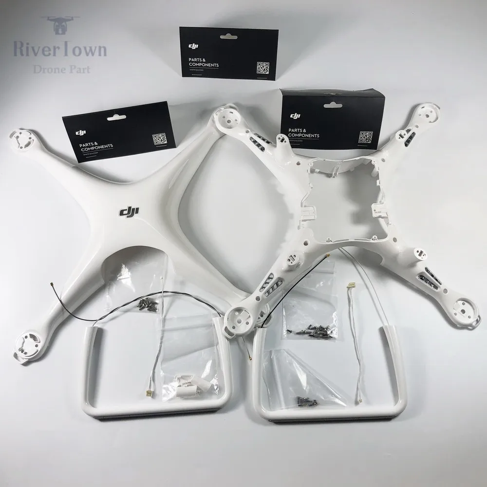 1 full set Корпус Корпуса для DJI Phantom 4 Расширенная верхняя крышка Нижняя оболочка шасси с винтом P4 Adv Запасная часть - Цвет: 1 full set