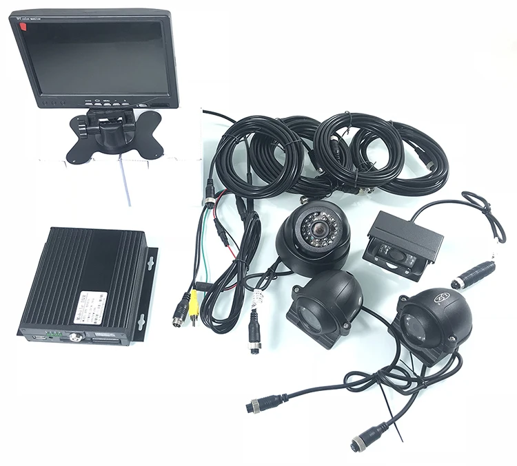 4-canal de Entrada de Áudio e Vídeo em Tempo-real Kit de Monitoramento de Máquinas Caminhão Pesadas - Carro Privado Ônibus Pal Ntsc hd 960 p sd 14 High Quality Automóveis e motos