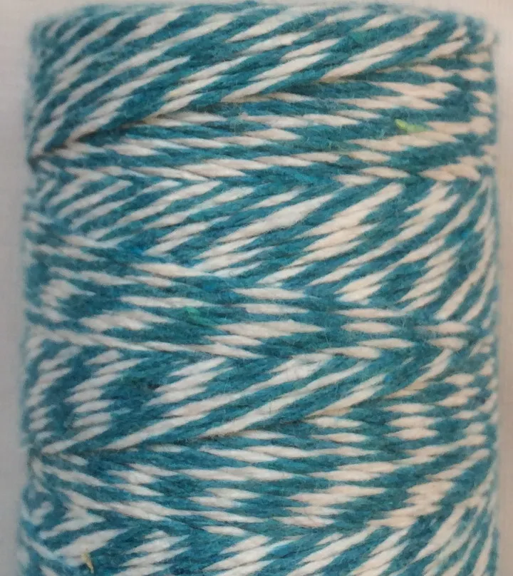 1 шт двойной цветной хлопковый шпагат тонкий 4ply шпагат(110 ярдов/катушка) поделки из шпагата 22 вида цвета оптом по EMS - Цвет: lake blue white