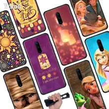 Anime Tangled Princess Black Soft Case for Oneplus 7 Pro 7 6T 6 Silicone TPU Phone Cases Cover Coque Shell