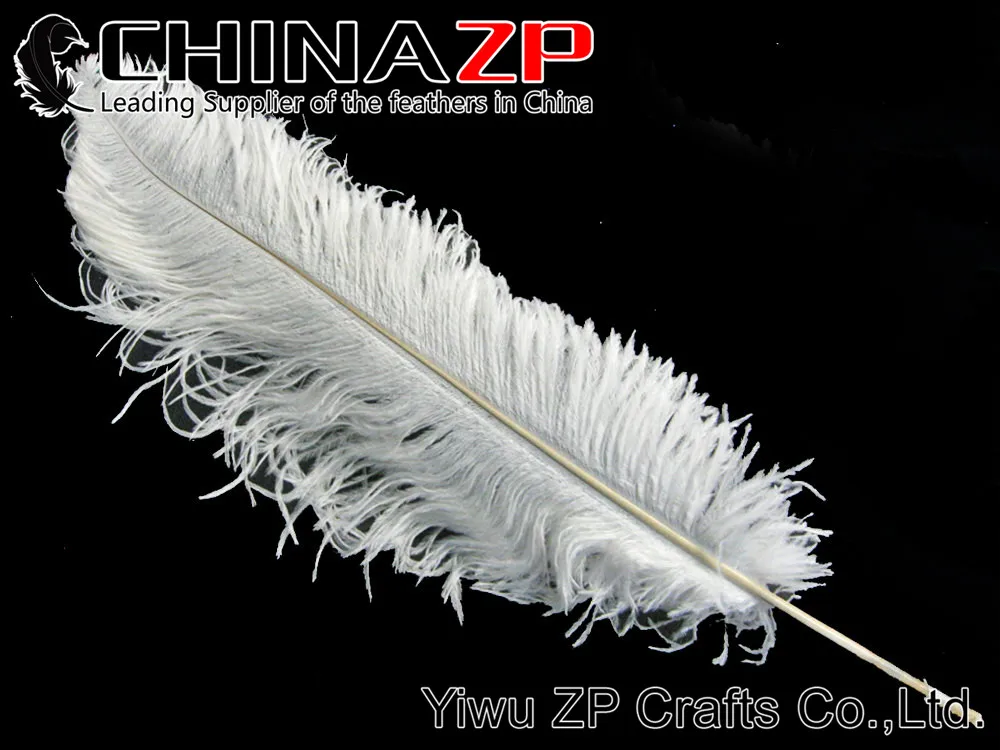 Ostrich Feathers, 10 Pieces - Large OFF WHITE Ostrich Plumes Dyed Drabs Feathers 19-243