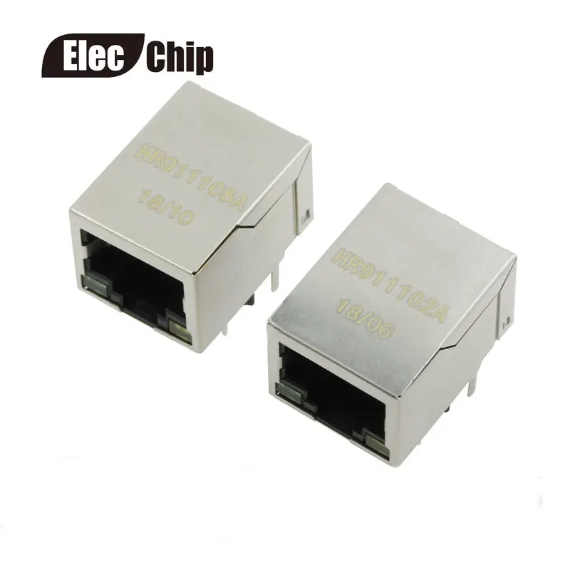 

5PCS/LOT RJ-45 joint with lamp network transformer with HR911102A HR911105A built-in network transformer