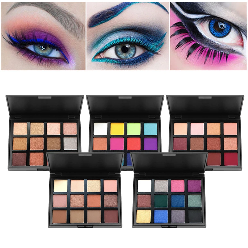 5 цветов, матовые блестящие тени для век, палитра, водостойкие блестящие мерцающие тени для век, Maquillajes Para Mujer TSLM2