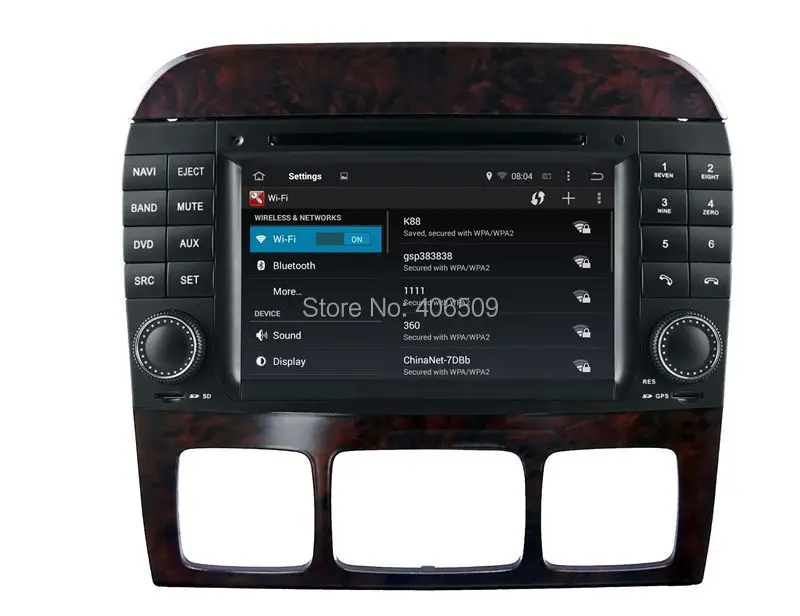 Excellent Android 8.0 Car DVD Player for Mercedes Benz S W220 S280 S320 S350 S400 S430 S500 with GPS Navigation Radio BT SD 4Core 4G+32G 5