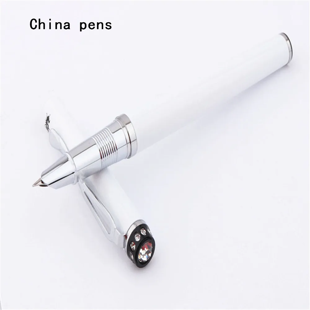

Jinhao 301 Inlaid diamond hat Pink School student Office Fountain Pen New
