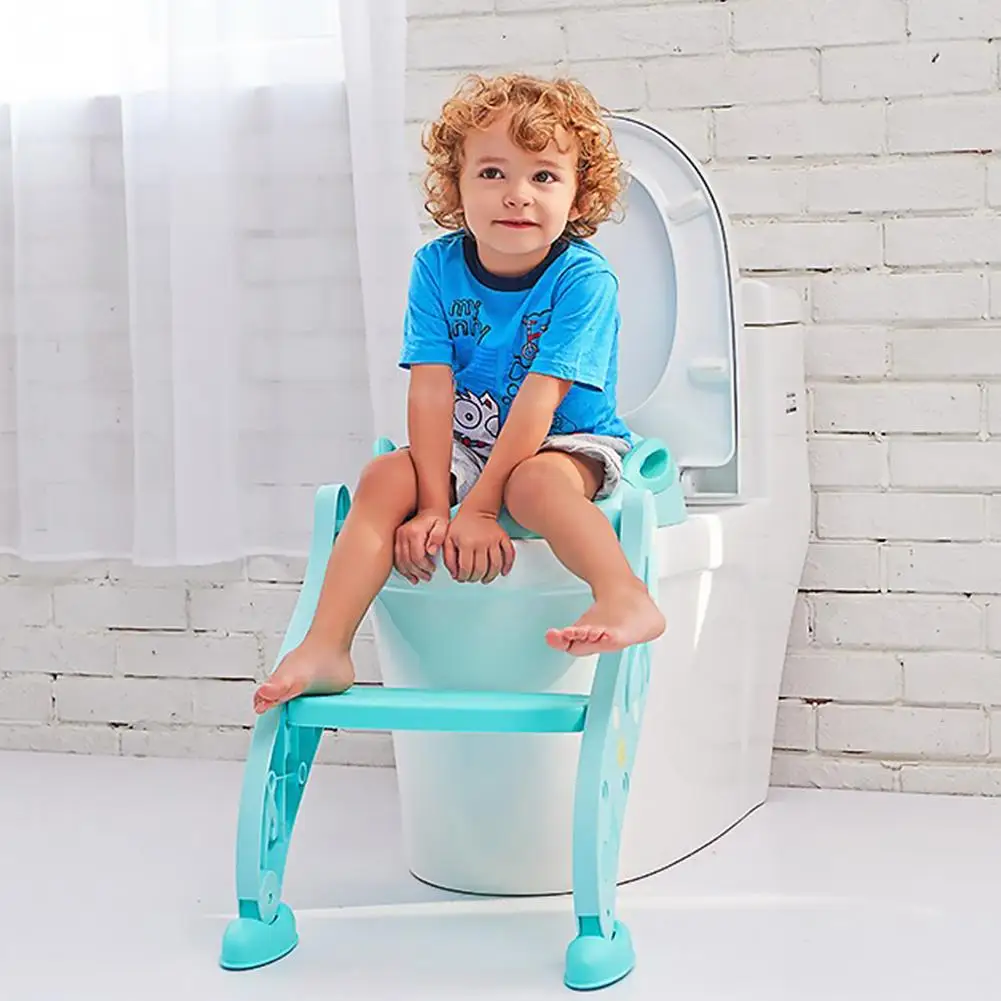 Складной Детский горшок для младенцев детское сиденье для унитаза для приучения к туалету с регулируемой детская лестница для унитаза