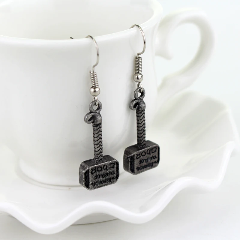 Thor Hammer Charm Earrings HANDMADE CHARMS Marvel Iron Man Loki