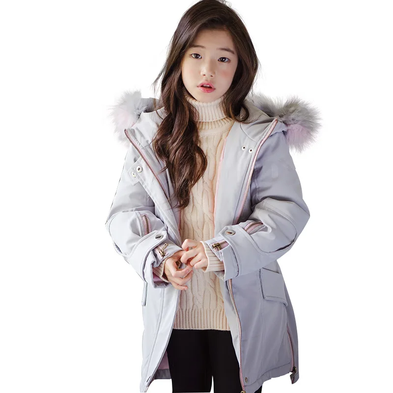 

Children Coat Baby Girls winter Coats long sleeve coat girl's warm Baby jacket Winter Outerwear fleece