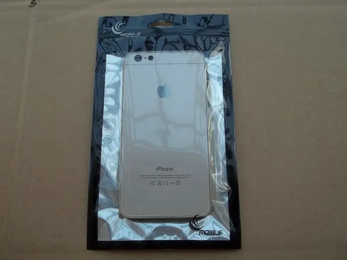 100pcs Clear/Black Plastic Ziplock Retail Packaging Bag For IPhone 7S 7