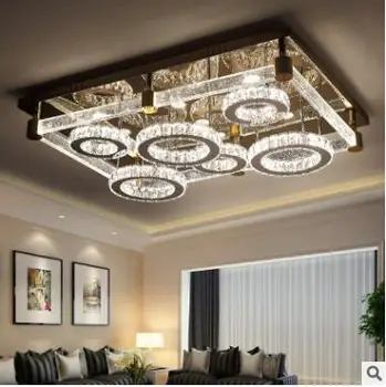 

LED ceiling lamp living room lighting rectangular crystal lighting bedroom home headlight hall simple modern atmosphere