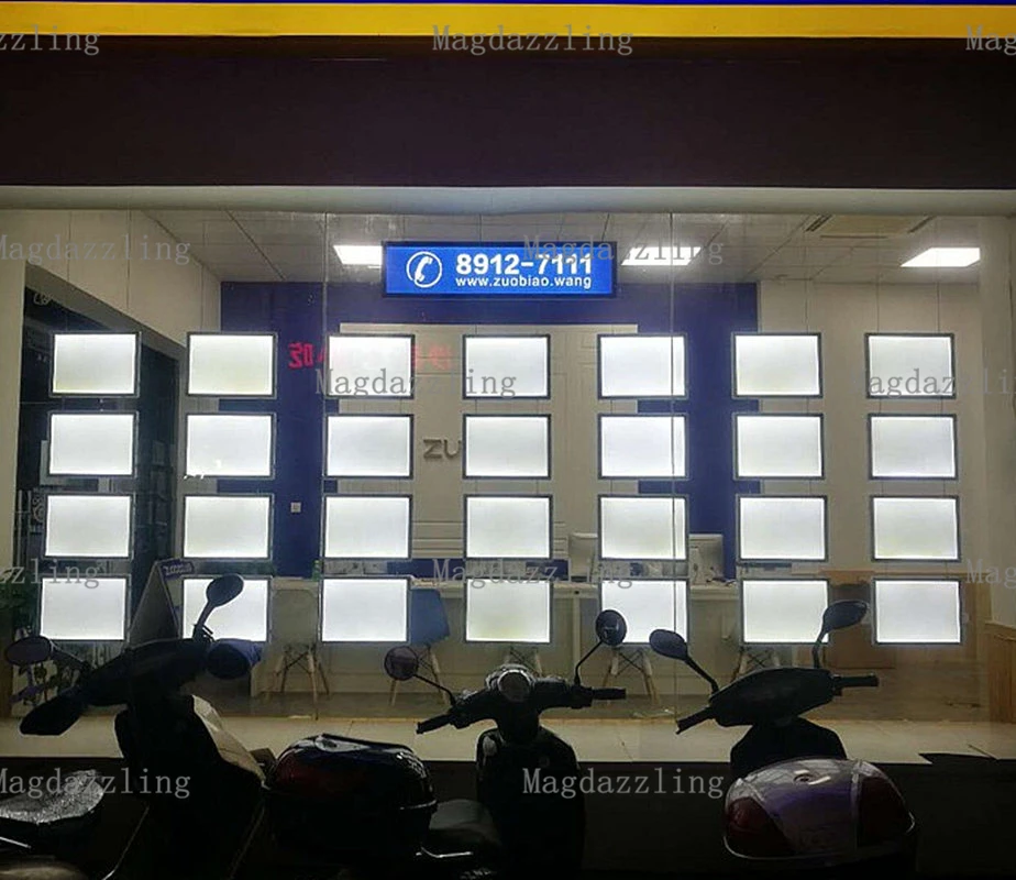 28Units-A3-One-Sided-Acrylic-Frame-LED-Illuminated-Window-Display ...