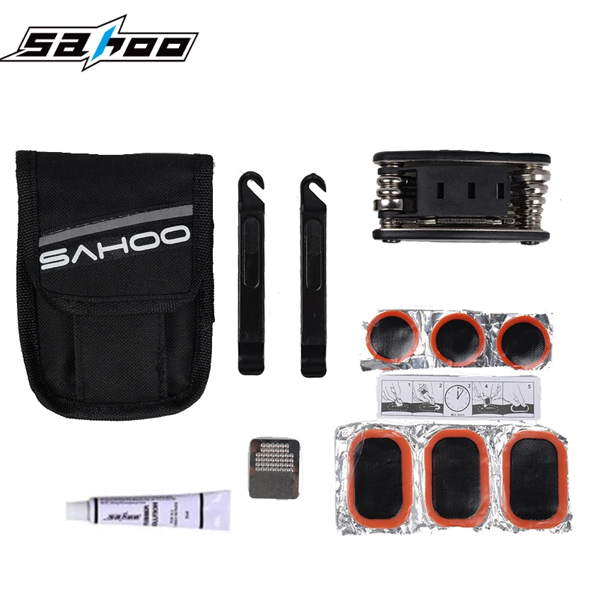 Best SAHOO 16 in 1 Bicycle Repair Tools Kit Hex Spoke Cycling Screwdriver Tool MTB Mountain Cycling Bike Tyre Tire Repair Tools Bag