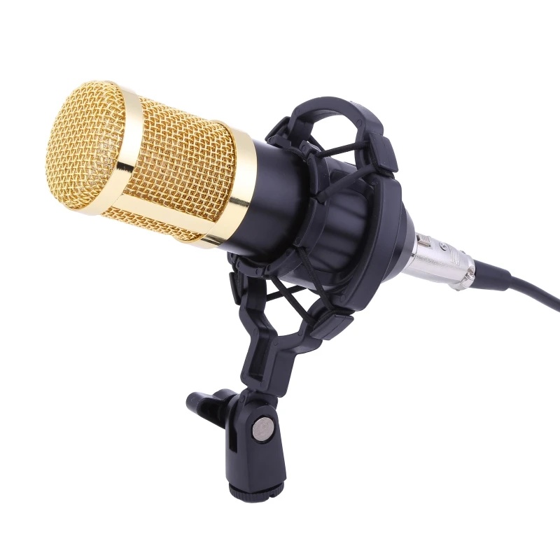 

Professional Condenser Microphone Pro Audio Studio Vocal Recording Mic Player With Stand For Computer Karaoke New