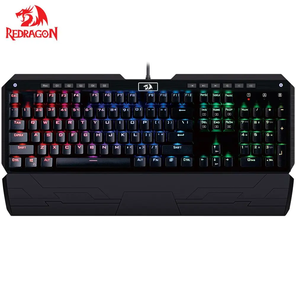 Redragon teclado mecânico k555 indrah gaming keyboard