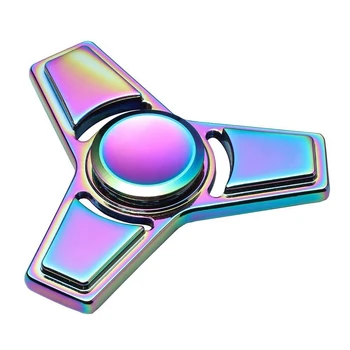 

Hand Fidget Spinner Toy Gyro Rainbow Colorful Tri-Spinner Finger Toy For Autism and ADHD Anxiety Stress Relief Focus Gift New!