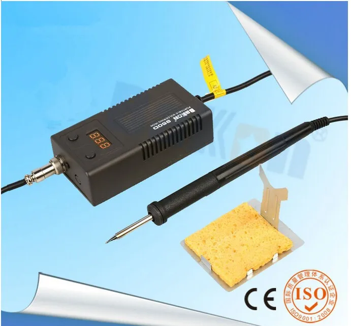 

50W Portable Temperature Controlled Soldering Iron Station with T12 Plug In Heating Element Bk950D