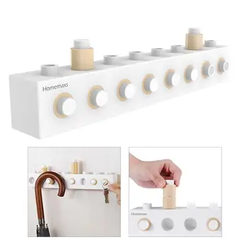 

DIY Assembling Building Blocks Wall Hooks Stick On Self Adhesive Towel Coat Key Hanger Rack Wall Mount Garage Storage Organizer