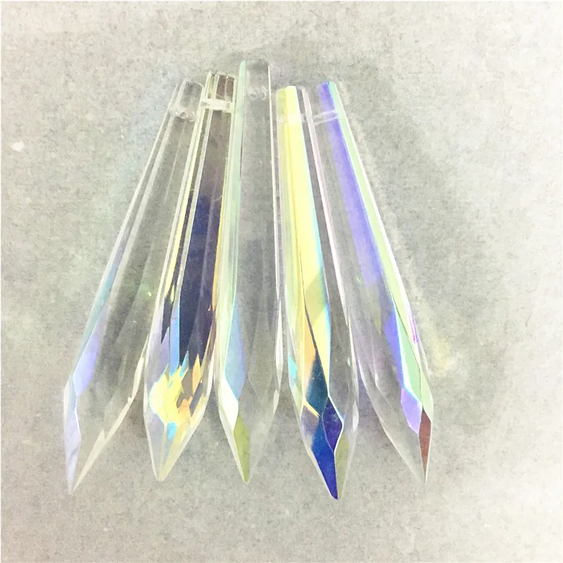 Ослепляющая люстра из кристаллов 10 шт./30 шт./60 шт. 76 мм/63 мм Icicles кристаллические АБ