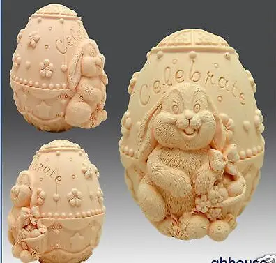 DIY Osterhase h/ält Ei Kuchen Schokolade Backform Silikon-Kuchenform