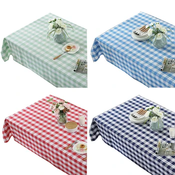 

Polyester Waterproof Rectangle Tablecloth Black/White/Blue/Red Kitchen Decoration Table Covers Indoor Outdoor Picnic Table Cloth