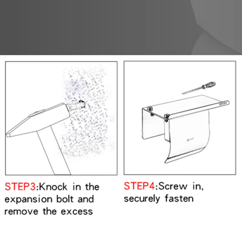 FACIIO Bathroom Single Layer Mobile Phone Rack toilet Paper Towel Holder SUS304 Stainless Steel Bath Accessories wc Paper Holder