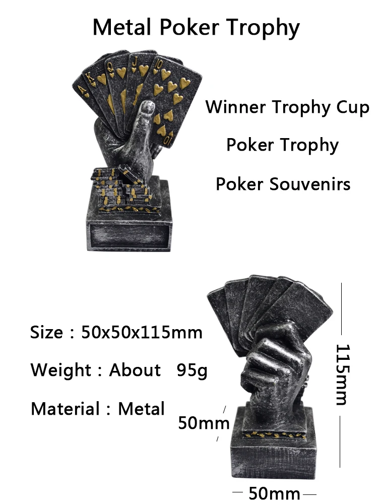 Высокое качество, металлический покерный трофей победителя, покерный трофей, сувениры для покера, три цвета