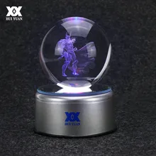 Герой Тор 3d Хрустальный шар лампы Raytheon настольные украшения Стекло мяч ночь с подсветкой Красочные Повернуть База Хуэй Юань Марка